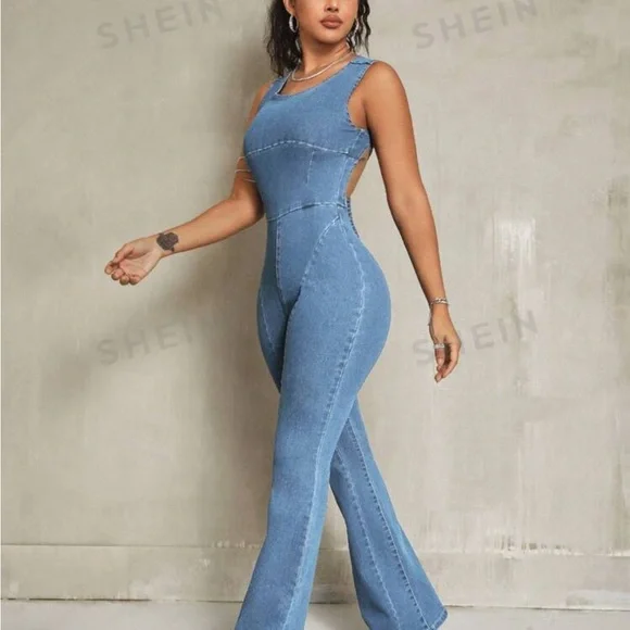 SHEIN, size small, denim dark wash - Picture 3 of 7